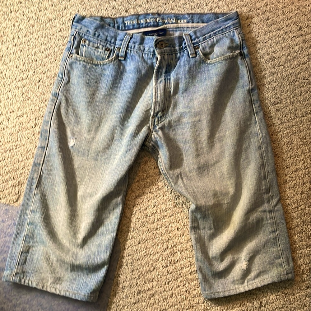 Jorts Levi’s 539 Vintage Straight Jean Shorts 30 x 32 / Size 6 Light Blue Denim